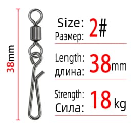 DNDYUJU 10pcs Fishing Lure Snap Fishing Rolling Swivels Interlock Pin FishHook Connector Fishing Accessories Tools