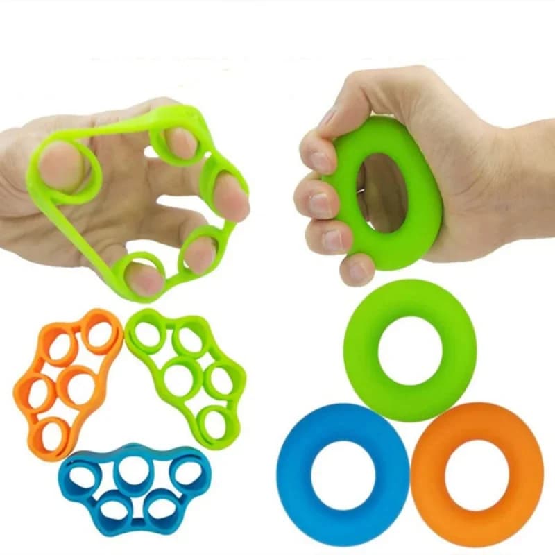 1/2pcs Hand Gripper Silicone Finger Expander Exercise Hand Grip Wrist Strength Trainer Finger Exercise Resistance Bands Fitness