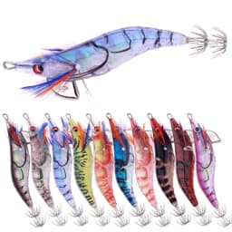 10cm 12g 2.5# hook Fishing Lure Artificial Squid Hook Jigs Noctilucent Squid Cuttlefish Jigs Lures Spinnerbait Wood Shrimp