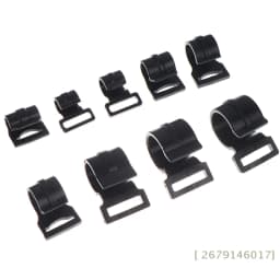 【YY26】10Pcs Outdoor Camping Tent Snap Clip Hooks Black Plastic Lanyard Hooks in 9–25mm Sizes for Awning & Caravan