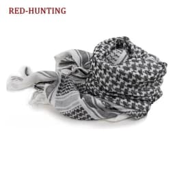 Tactical Hunting Scarf Shemagh Tactical Desert Keffiyeh Head Neck Scarf Arab Wrap with Tassel 43x43 Inches