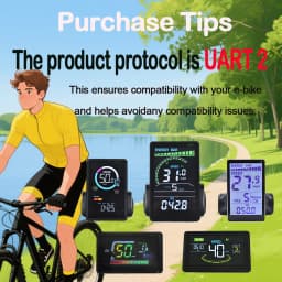 UART2 24V 36V 48V S866 Electric Bike LCD Display Meter E Scooter LCD Panel With USB UART For Mountain Electric Bike Parts (5PIN)