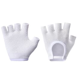 Women Anti-slip Yoga Gloves Cotton Fitness Half Finger Gloves Breathable Outdoor Cycling Bicycle Pilates Sports Fishing Gloves
