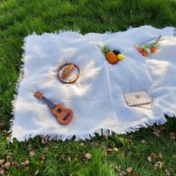 Cotton Blend Portable Mat Picnic Mat with Tassel for Outdoor Camping Dustproof Tablecloth Mat Soft Sofa Blankets Camping Parts