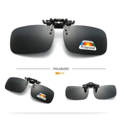 Polarized Clip Sunglasses 2Pcs Set Myopia Glasses Clip Driver Fishing Night Vision Myopia Clipon Sun Shading Eyeglasses