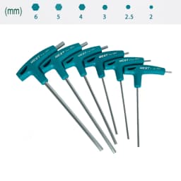 1PCS/6PCS T Handle Hex Allen Key Screws Screwdriver Bike Repair Tools, Bicycle Assembly Wrench 2/2.5/3/4/5/6/8mm Allen Key
