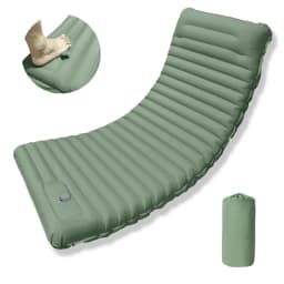 Outdoor Camping Sleeping Pad Folding Sleep Mat Beach Inflat Mattress with Pillows Ultralight Air Mat Travel Hiking New