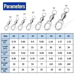 10Pcs Fishing Connector Rolling Swivel Snap Stainless Steel Swivels Ball Bearing Fast Snap Clip Fishing Lure Connector Tackle