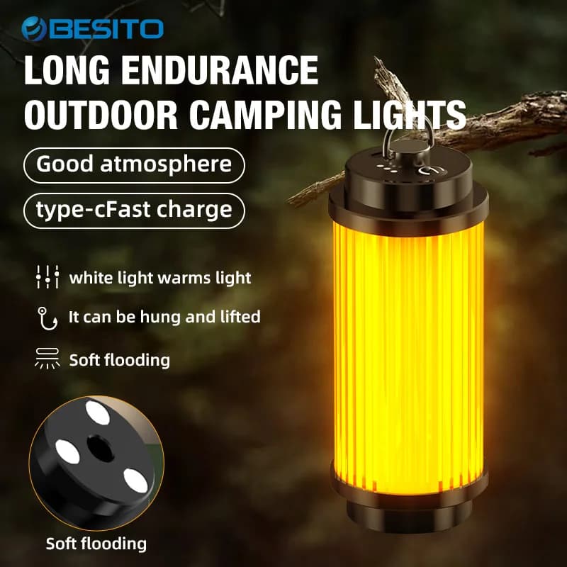 3000mAh 38-KT 38 Light 38 Explore USB Rechargeable Camping Lanterns Outdoor Tent Lamp Powerful Mini LED Flashlights Camp Light