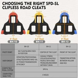 BUCKLOS Bike Pedal Cleat Set 0/2/6 Degree for SPD-SL for SH10 SH11 SH12 Lock Pedal Cleats Cover Road Bike Lock Pedal Bike Parts