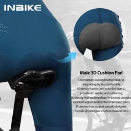 INBIKE Summer Cycling Bib Shorts 3D Padded Men's MTB Bike Shorts Pants Man Road Cycling Pants Bicycle Shorts with Pocket Clothes