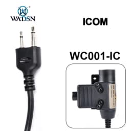 WADSN Military Tactical U94 PTT 7.0 Plug Headset Adapter For COMTAC Earmor Baofeng Kenwood Walkie Talkie Radio Motorola Midland