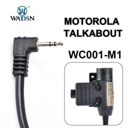 WADSN Military Tactical U94 PTT 7.0 Plug Headset Adapter For COMTAC Earmor Baofeng Kenwood Walkie Talkie Radio Motorola Midland