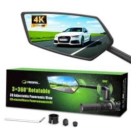 RBRL Wide Angle Bike Mirror Handlebar Ultra Clear Left Right Rearview Mirror with Extended Mirror Arm for Electric Scooter