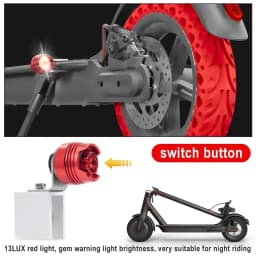 LED Flash Waterproof Tail Light for Xiaomi M365 Pro 1S Pro2 Mi3 Electric Scooter Night Riding Safety Warning Flashing Lights