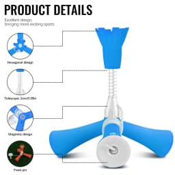 Caiton 4PCS Triangle Golf Tees 1.99in & 2.38in, Adjustable Mother-Child Design, Ball Marker Holder, 2 Styles, Long Drive Use