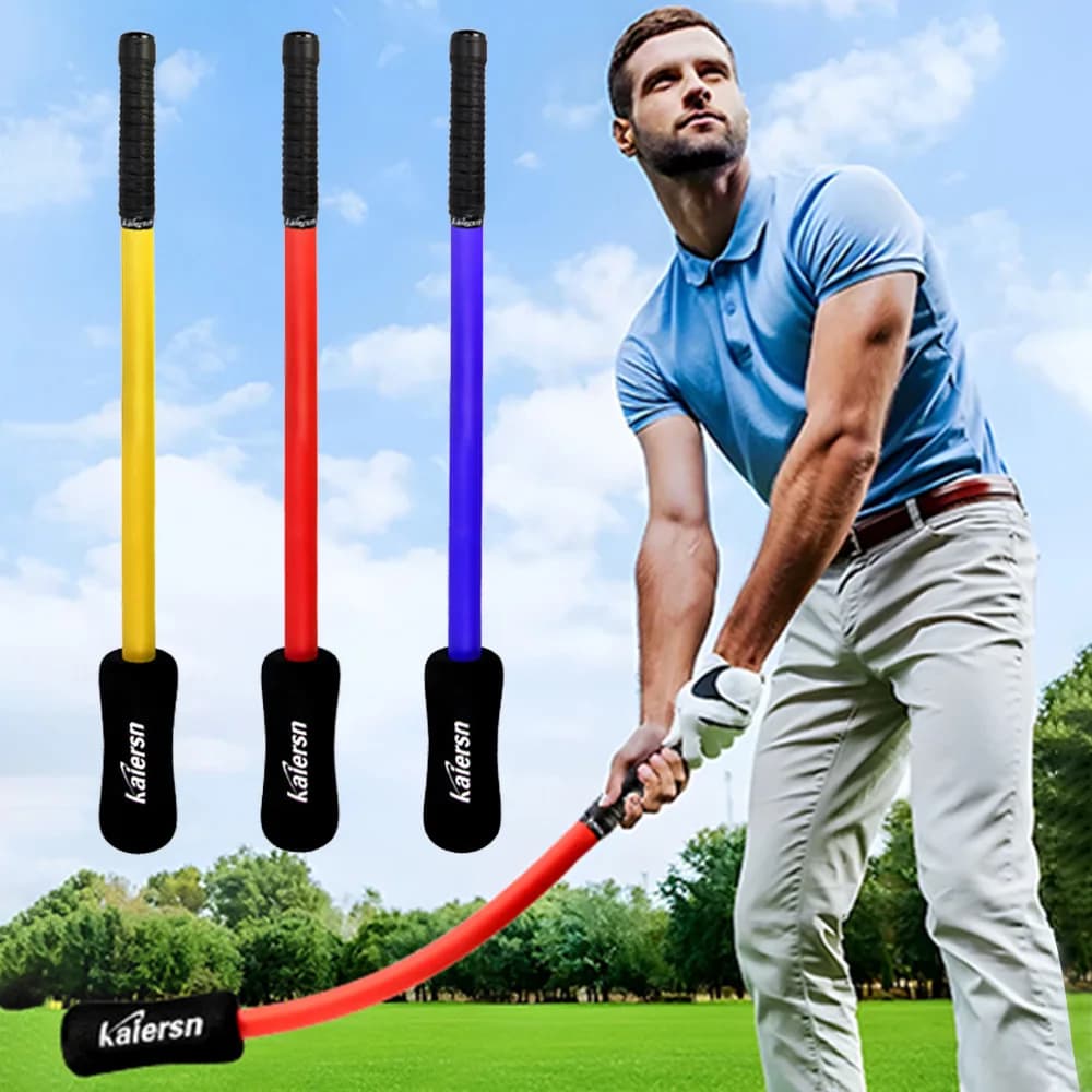 Kaiersn Golf Swing Training Soft Stick Beginner Gesture Correction Power Stick Foam Swing Golf Training Aid
