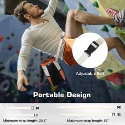 MoKo Chalk Bag for Rock Climbing Large Capacity Climbing Chalk Bag with Magnetic Snap and Zipper Pocket Portable Chalk Bucket