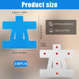 10 PCS Kinesiology Tape for Shoulder Precut,Shoulder Tape -Waterproof & Breathable, Enhance Elastic Sports Tape for Pain Support