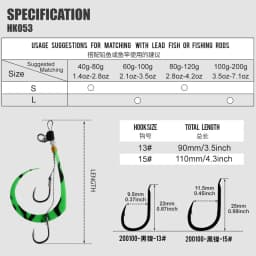 TEASER 3pcs/bag HK053 Luminous Octopus Cuttlefish Jig Head Fishhooks Deep Sea Fishing Soft Squid Silicone Skirt Hooks