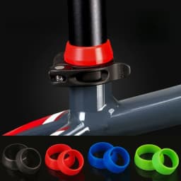 2 PCS Cruisers Road Bicycles Mountain Bikes Seat Bar Dust Cover Silicone Tube Waterproof Cover Seat Bar Protective Cover Ring
