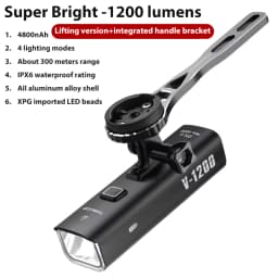 TOSUOD Bicycle Light 1000/1200/1500 Lumen Bike Headlight Power Bank Flashlight Handlebar USB Charging MTB Road Highlight