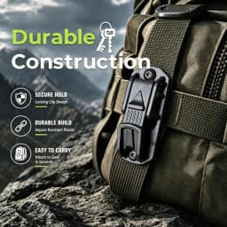 Heavy Duty Belt Clip Multifunctional Hook Key Holder Outdoor Survival Gear Climbing Camping Hiking Backpacking Accessory
