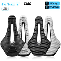 RYET 3D Printed Carbon Bike Saddle Ultralight MTB Road Fiber Bicycle Seating Cushion Comfortable Ventilated Cycling Seat Parts