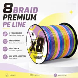 New 8 Strands Braid PE Fishing Line Predatory Braided Wires 300M 500M 1000M Multifilament Sea Carp Lines Durable Smooth Tackle