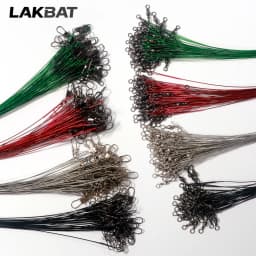 Lakbat 20Pcs Steel Wire Leader Anti Bite Fishing Line Leash Swivel Snap Connector Pesca Sea Fishing Tackle Accessories