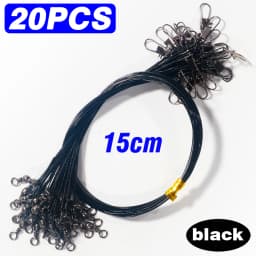 Lakbat 20Pcs Steel Wire Leader Anti Bite Fishing Line Leash Swivel Snap Connector Pesca Sea Fishing Tackle Accessories