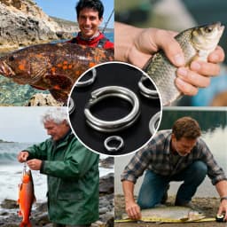 9KM 50Pcs Stainless Steel Fishing Split Rings, Heavy Duty Lure Connector Rings for Saltwater Terminal Tackle
