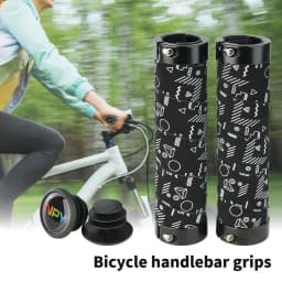 NPY Bicycle Grips Bike Handlebar Grips Non-slip Aluminum Double Lock Bicycle Handles MTB Cuffs Mountain Bike Grips