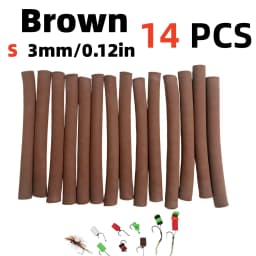 14pcs Buoyancy Fishing Foam Stick Carp Fishing Pop Up Zig Rig Foam Sticks Fly Tying Material for Parachute Dry Fly