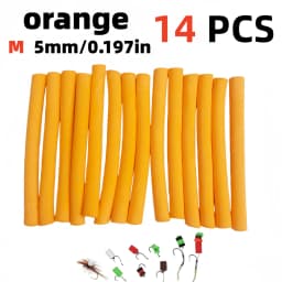 14pcs Buoyancy Fishing Foam Stick Carp Fishing Pop Up Zig Rig Foam Sticks Fly Tying Material for Parachute Dry Fly