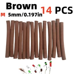 14pcs Buoyancy Fishing Foam Stick Carp Fishing Pop Up Zig Rig Foam Sticks Fly Tying Material for Parachute Dry Fly