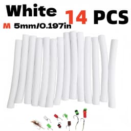 14pcs Buoyancy Fishing Foam Stick Carp Fishing Pop Up Zig Rig Foam Sticks Fly Tying Material for Parachute Dry Fly