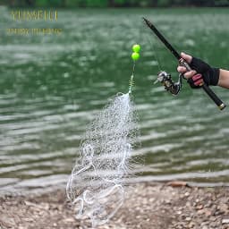 YUMEILI 5pcs Fish Binding Net, Hook Free Adhesive Net, New Fishing Method, Transparent White Mesh Small Fishing Net