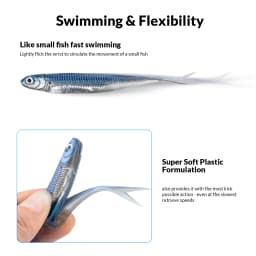THKFISH 5pcs/6pcs Fishing Bait Lures 100mm 75mm Soft Silicone Artificial Bait Saltwater 3.9g Rubber Soft Lure For Bass Fishing