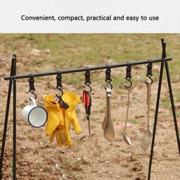 5/10pcs Outdoor Camping Moveable Hooks Detachable S-Shaped Hooks Hanging Storage Rack Multifunctional Outdoor Tools