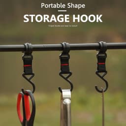 5/10pcs Outdoor Camping Moveable Hooks Detachable S-Shaped Hooks Hanging Storage Rack Multifunctional Outdoor Tools