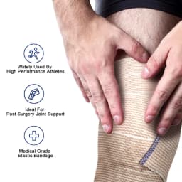 1Roll Premium Elastic Bandage Wrap,Cotton Latex Free Compression Bandage Wrap with Self-Closure,Support & First Aid for Sports