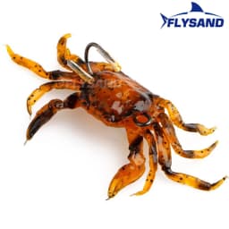 FLYSAND Silicone Soft Bait Bionic Crab Artificial Lifelike Sharp Hook Fishing Lure Freshwater Fish Jig Head Baits 1PC