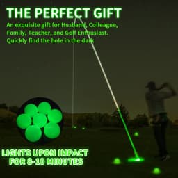 Caiton Glow Golf Balls for Night Sports,Tournament Fluorescent Glowing in The Dark Golf Ball,Long Lasting Bright Luminous Balls