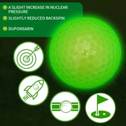 Caiton Glow Golf Balls for Night Sports,Tournament Fluorescent Glowing in The Dark Golf Ball,Long Lasting Bright Luminous Balls