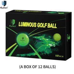 Caiton Glow Golf Balls for Night Sports,Tournament Fluorescent Glowing in The Dark Golf Ball,Long Lasting Bright Luminous Balls