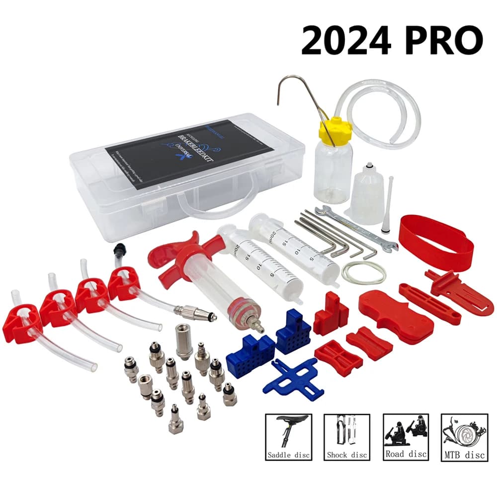 New 2024 Pro Bicycle Hydraulic Disc Brake Oil Bleed Kit For SHIMANO,SRAM,Avid,Series MTB Road Bike Brake Repair Tools