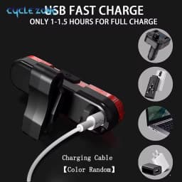 Bicycle Tail Light Bike Rear Light USB Rechargeable Waterproof Night Riding Safety Warning Taillight MTB Cycling Accessories 