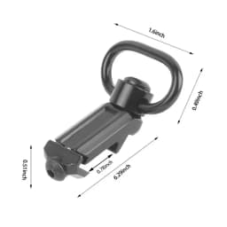 Metal 360degree QD Sling Rail Mount With 1.25Inch Swivel and 20mm Base For Hunting Accessory