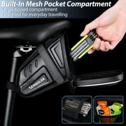2025 NEW Waterproof Bicycle Saddle Bag MTB Road Bike Saddlebags Reflective Striped Bicycle Tool Holder Bag MTB Accessories